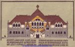 Russian Pavillon Leipzig fair graphik 1914 Architect Pokrovski