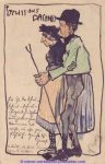 hand-drawn 1904 sig Rich. Graef (1879-1945)