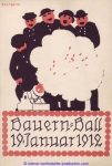 Litho sig Baumgärtel 1912 Bauernball