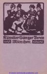 Litho sig Flechtner ca 1910 Künstler Sänger Verein München
