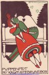 Litho sig B. Malchow 1909 Puppenfest