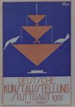 Litho sig Brackenhammer 1921 Kunstaustellung Stuttgart