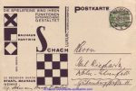 Bauhaus advertising card chess Schach 1924