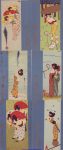 Set of 6 Litho PC sig Raphael Kirchner &#8222;Geisha&#8220; ca 1900 (two PC used)