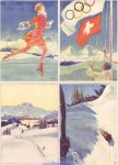 Set of 4 PC olympic winter games St. Motitz 1928 Olympische Winterspiele