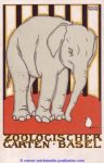 Litho sig H. Keerl Thoma 1921 elephant