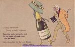 Litho Deutz &amp; Geldermann Sekt sparkling wine ca 1910