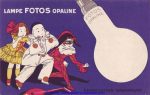 Lampe Fotos Opaline ca 1915