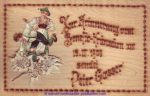 wooden PC 1909 Holzkarte mit echten Edelweiss