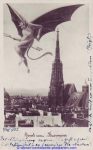 real photo Krampus Devil 1932 Wien