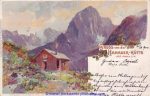 Litho Hanauer Hütte 1900 sig Compton