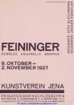 Walter Dexel 1927 Feininger Kunstverein Jena