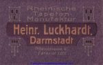 Tapetenmanufaktur Darmstadt um 1905 Werbedrucksache