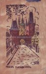 Lot mit 2 Holzkarten Prag mit Sokol Sonderstempel (blanko) 1938
