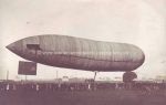 Fotokarte Zeppelin in Augsburg 1909