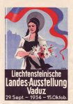 Kleinplakat Vaduz Landesausstellung 1934 sig Verling
