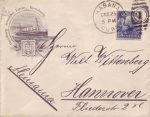 Brief Cuba nach Hannover auf Hapag Kuvert 1906