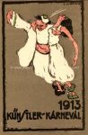 Litho Künstler Karneval 1913 sig E. Wünsche