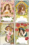 Komplettes Set mit 24 Litho Jugendstilkarten &#8220;Elixir d´Anvers&#8221; &#8211; um 1900 (eine AK Erhaltung ll / one card condition II)