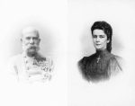 Carl Pietzner, Kaiser Franz Josef und Elisabeth, 2 Portraitfotos Vintages Albumin 13 x 21,5 cm auf Fotografenuntersatzkarton