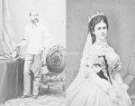 L. Angerer, Rabending &amp; Monckhoren, Kaiser Franz Josef und Elisabeth 1865/1870, 2 Portraitfotos Vintages Albumin Carte de Visit (Lichtverluste)