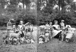 Ferd. Boyer, Kinder mit Puppen und Plüschtieren (Linz) um 1900/1910, 4 Fotos Vintages Albumin Cabinet davon 3 Fotos Mädchen mit Puppen und Plüschtieren und 1 Foto Mutter mit ihren beiden Kindern