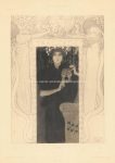 Litho &#8211; Gerlachs Allegorien #66 &#8222;Tragödie&#8220; sig. Gustav Klimt 44 x 35 cm