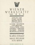 Litho WW 691 Tischkarte Werbeaufdruck Karlsbad