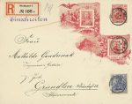 Lot mit 16 Umschlägen Germania Jubiläum mit 2  Reko 1906