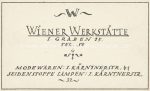 Wiener Werkstätte Werbekarte 10,6 x 6,4 cm