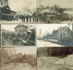 Sammlung mit 36 AK Eisenbahn meist Unglücke Österreich und Liechtenstein u.a. 10 AK Eröffnung der Tauernbahn um 1900 bis 1935