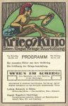 Klappkarte Kriegs-Kino Wien 1916