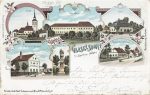 Litho Glaselsdorf mit Forsthaus 1899