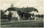 Fotokarte Neustadtl Bahnhof um 1930