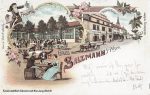 Litho Pilsen Bierhalle Salzmann 1898