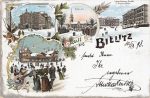 Winterlitho Bielitz mit Theater 1898