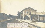 Fotokarte Völkermarkt / Kühnsdorf Bahnhof um 1900