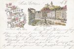 Litho Graz Hauptplatz pub Karlmann &amp; Franke 1894
