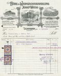 Rechnung der Weingrosshandlung Weiss in Dornbirn 1917 (gelocht)