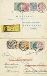 Lot mit 2 Ganzsachen Umschläge 10 Heller mit Zusatzfrankatur 1902/1903 Wien nach England (Reko) und Wien nach Deutsch-Ost-Afrika Dar-es-Salam (retour)