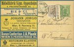Inserentenpostkarte Wien als Rohrpost innerhalb Wien 1907