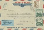 Flugpost Brief von Wien nach Kolumbien (10 Gr mit Mangel) 1935