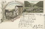 Litho Pfunds GH zur Post 1898