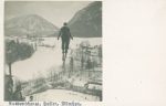Fotokarte Ausseer Schanze Skispringer um 1915