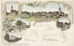 Litho Hohenzell bei Ried mit Volksschule 1898