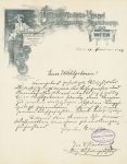Litho Briefbogen Unterstützungsverein der Lithografen und Steindrucker Wien 1899
