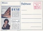 Lot mit 5 Inserentenpostkarten ohne Marken-Aufdruck um 1935