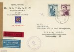 Auslandsexpressbrief 1956 Wien in die CSR