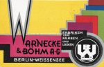 Warnecke &amp; Böhm AG &#8211; Farben und Lacke &#8211; Berlin &#8211; 1940