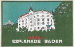 Baden Hotel Esplanade &#8211; um 1920